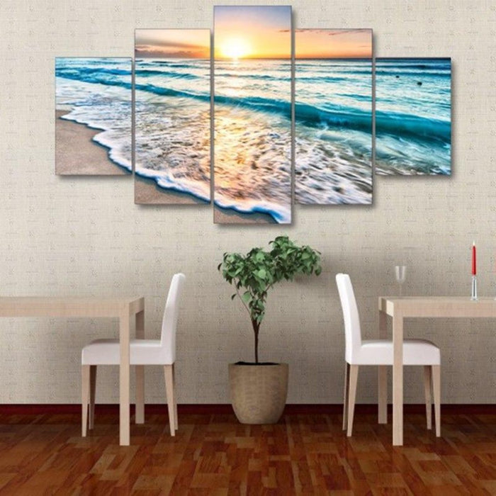 Sunset Beach - Canvas Wall Art Painting