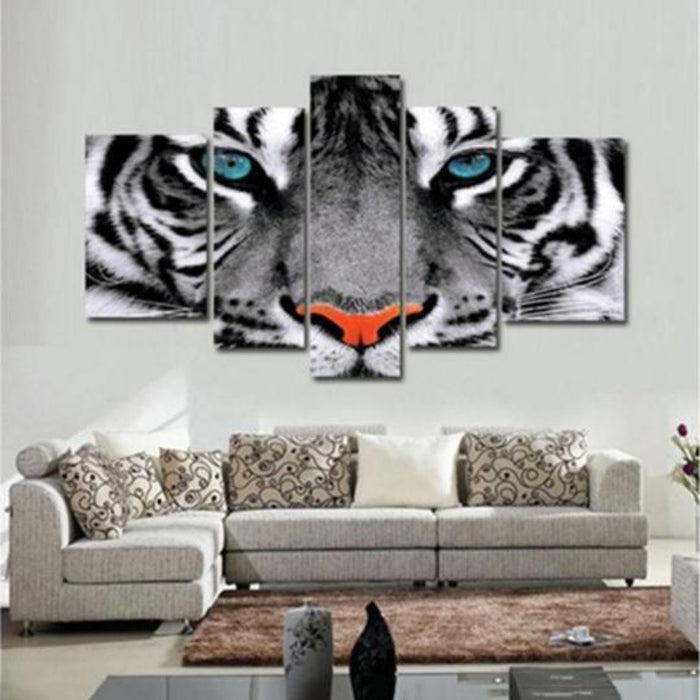 White Tiger Eyes - Canvas Wall Art Painting