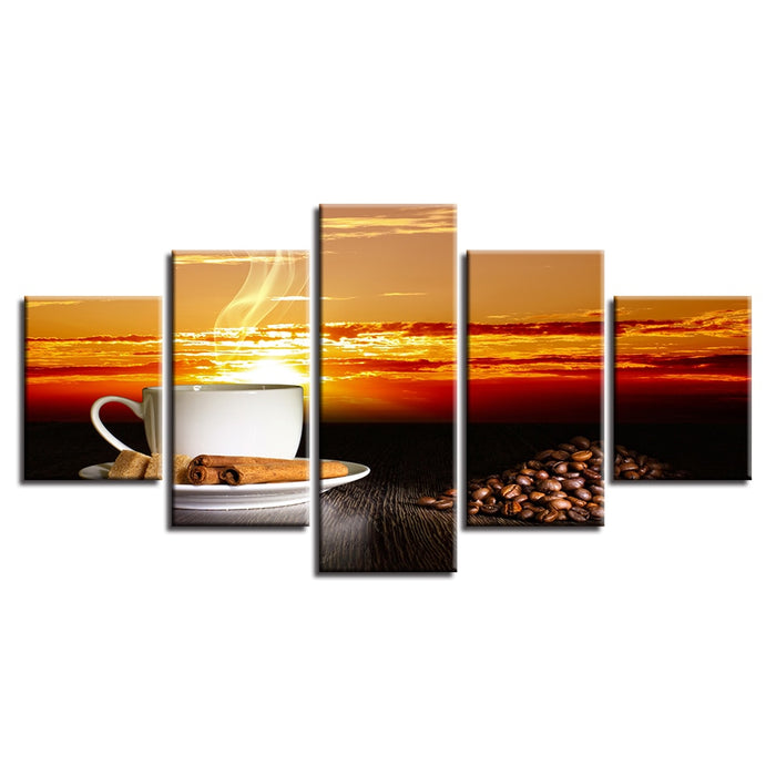 Sunset Coffee - Canvas Wall Art Painting