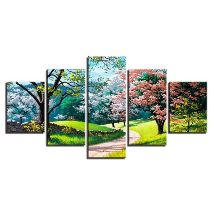 Flower Tree Spring - Canvas Wall Art Painting