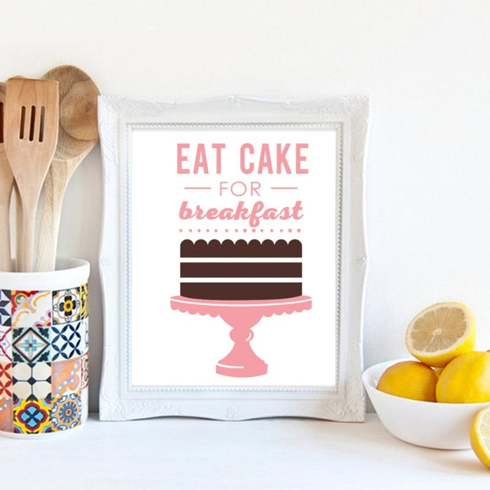 Cake For Breakfast - Canvas Wall Art Painting