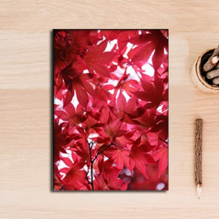 Nordic Red Leaf Artistic Conception Poster - Canvas Wall Art Painting