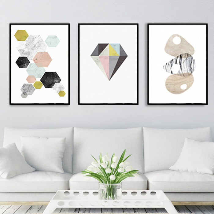 Modern Nordic Poster - Canvas Wall Art Painting