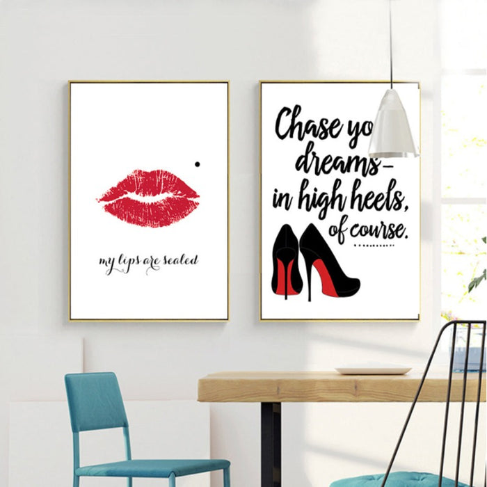 Dream In Heels - Canvas Wall Art Painting