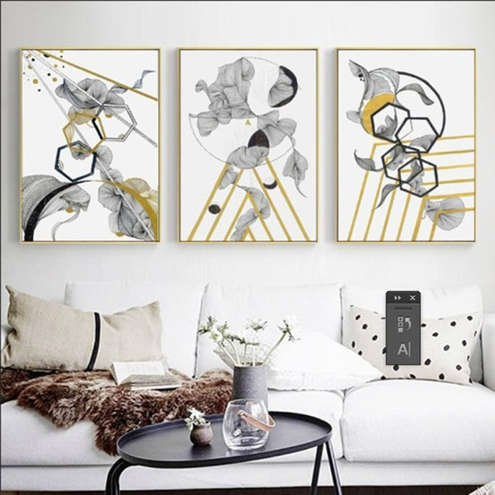 Abstract Flower Nordic - Canvas Wall Art Painting