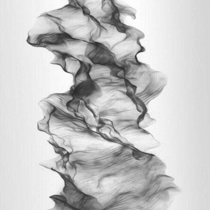 Abstract Black and White Dynamic Poster Ink Print Nordic - Canvas Wall Art Painting