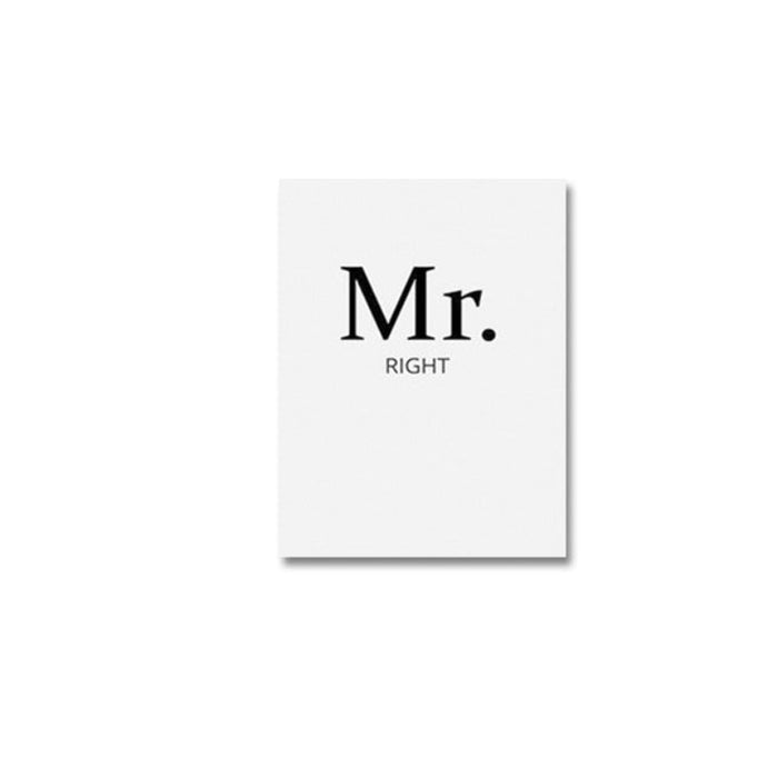 Mr Right Mrs Always Right Couples - Canvas Wall Art Painting
