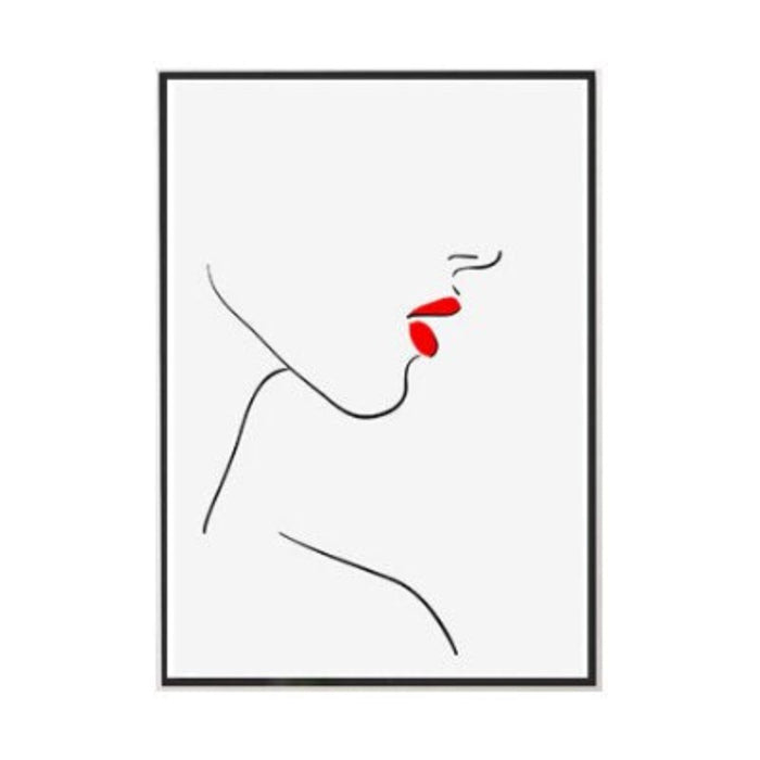 Makeup Lips  - Canvas Wall Art Painting