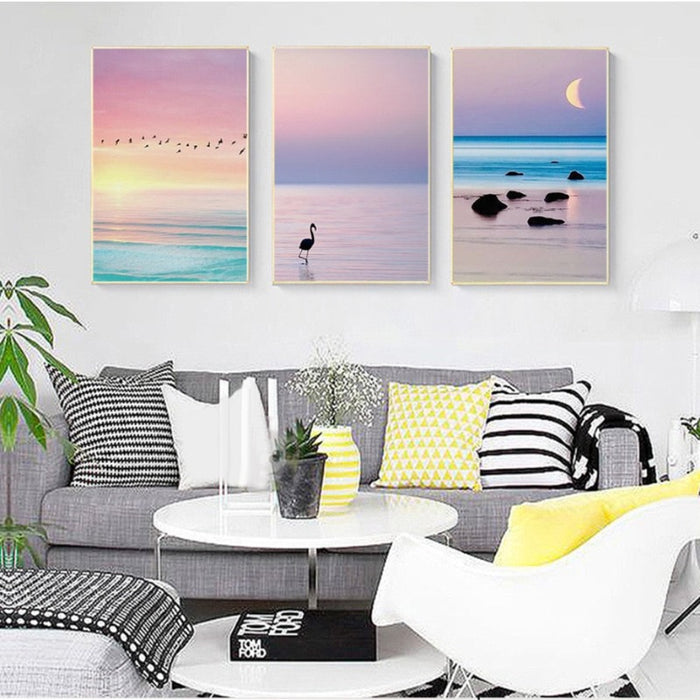 Beautiful Sunset Seascape - Canvas Wall Art Painting