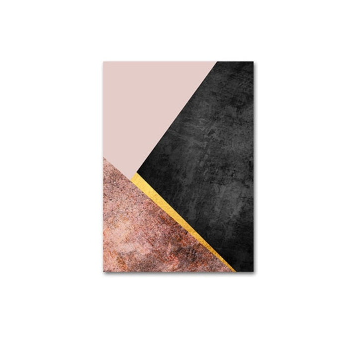 Geometric Fashion Triangles - Canvas Wall Art Painting
