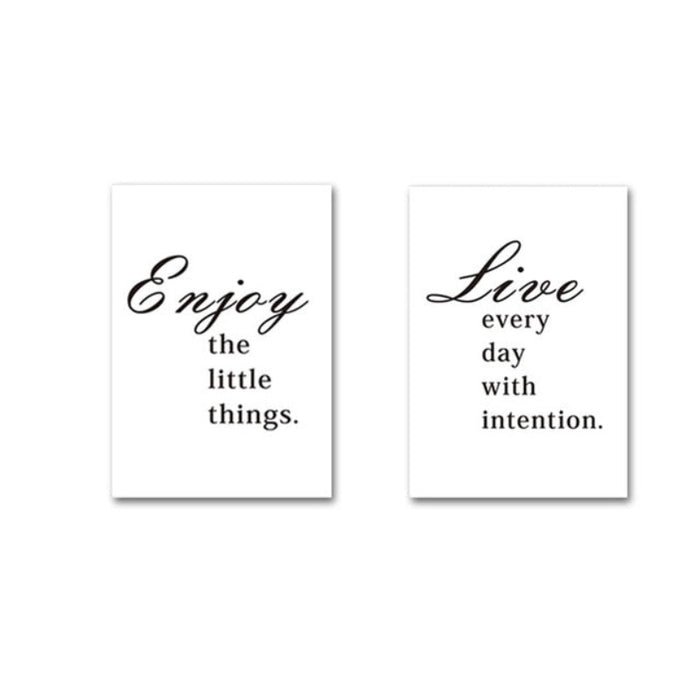 Minimalist Enjoy Little Things Life Quote Live Letters Wall Art Prints