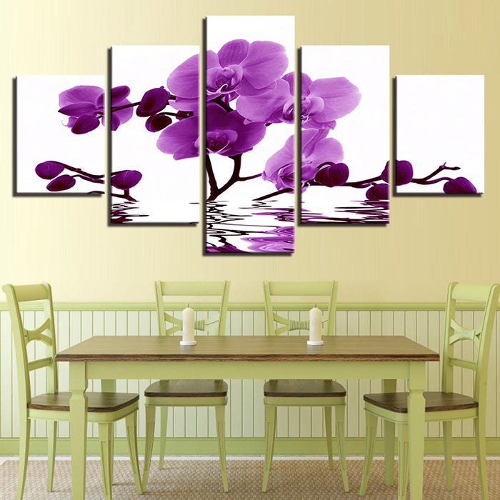 Purple Moth Orchid Flower - Canvas Wall Art Painting