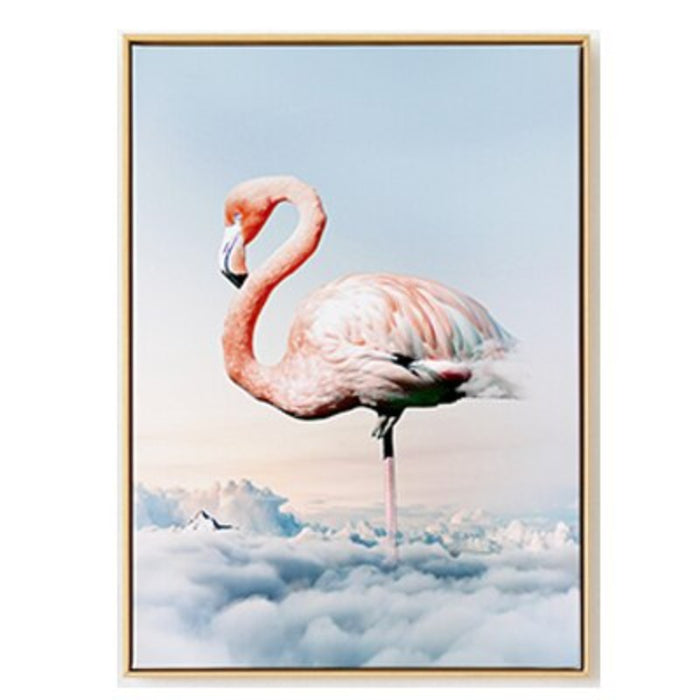 Flamingo Reflection - Canvas Wall Art Painting