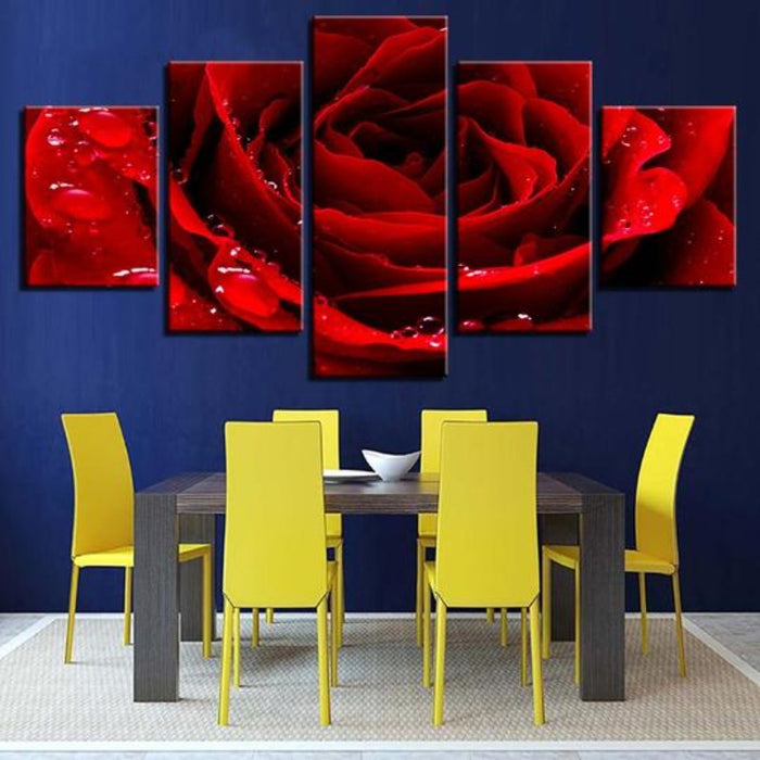 Beautiful Red Rose - Canvas Wall Art Painting