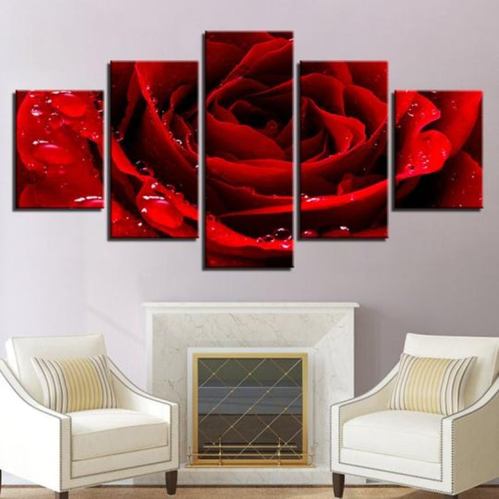 Beautiful Red Rose - Canvas Wall Art Painting