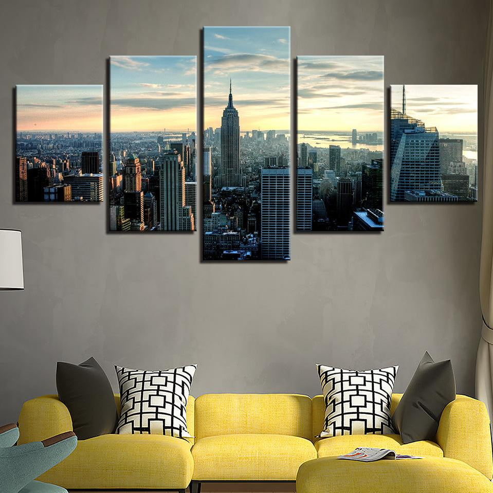 New York City Skyline- Canvas Wall Art Painting — Original Wall Arts