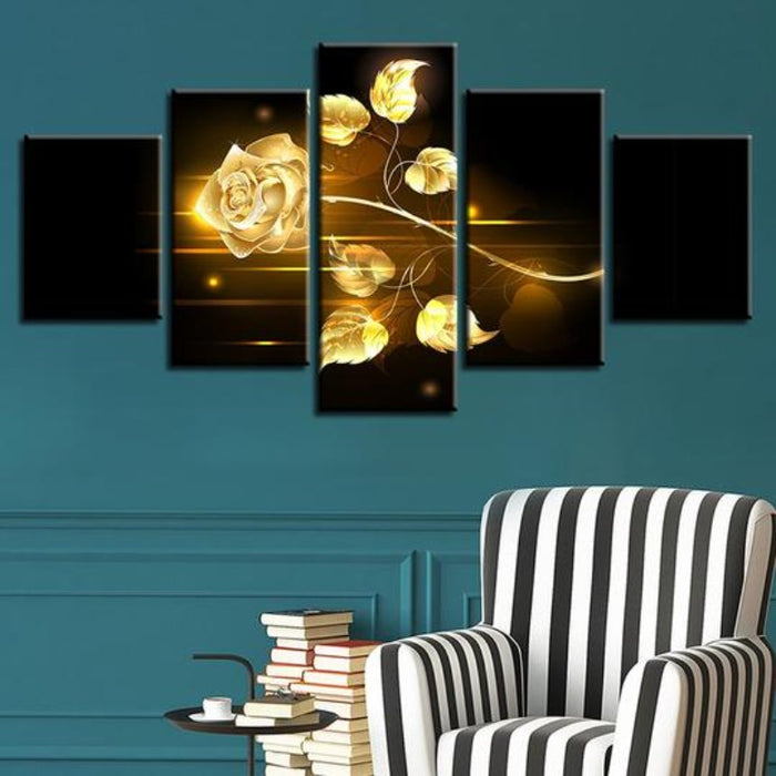 Golden Rose - Canvas Wall Art Painting
