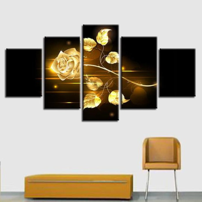 Golden Rose - Canvas Wall Art Painting