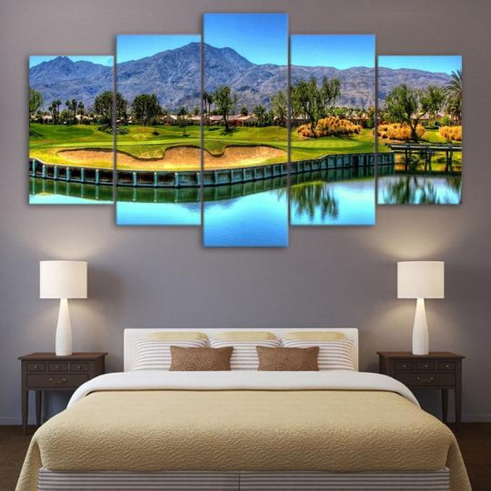 Mountain Golf Course - Canvas Wall Art Painting
