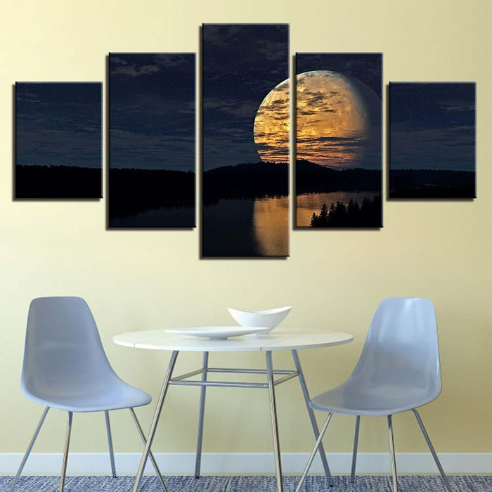 Full Moon Night - Canvas Wall Art Painting