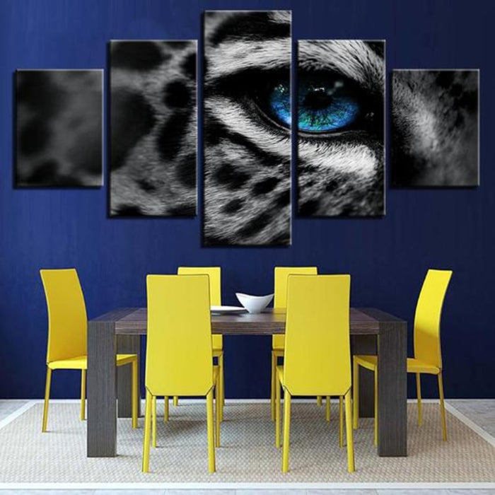 Leopard Blue Eyes - Canvas Wall Art Painting