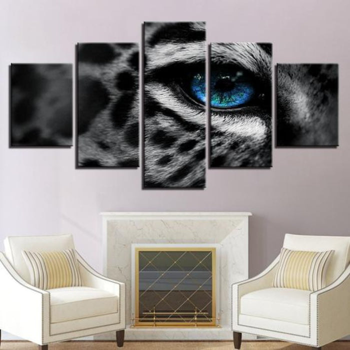 Leopard Blue Eyes - Canvas Wall Art Painting