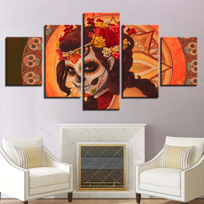 Beautiful Lady of the Dead - Canvas Wall Art Painting