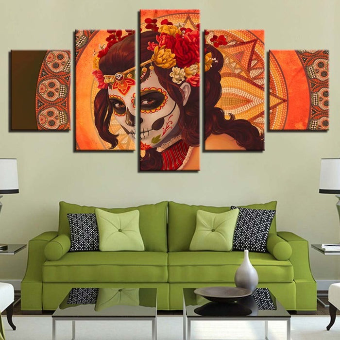 Beautiful Lady of the Dead - Canvas Wall Art Painting