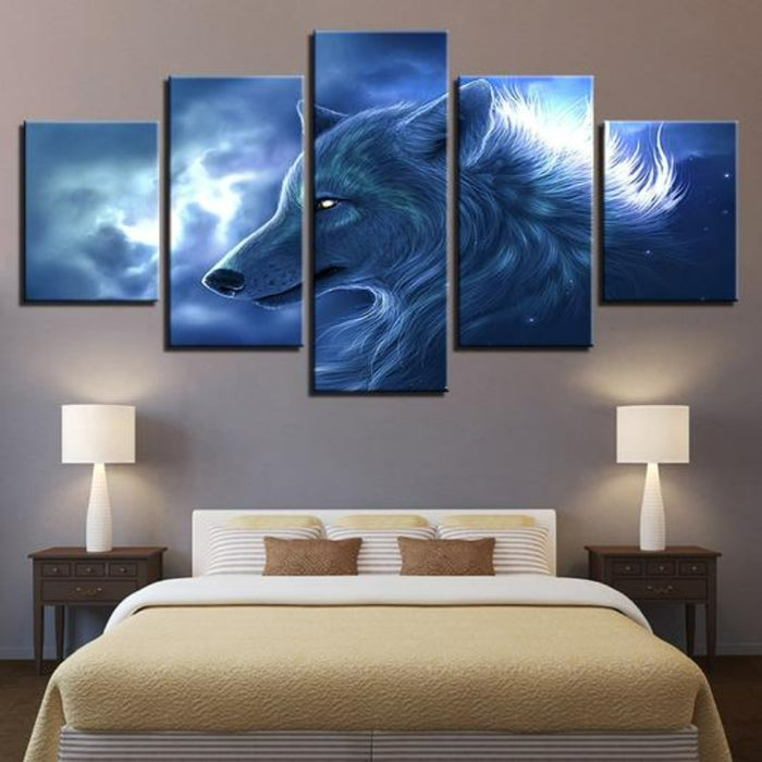 Night Wolf - Canvas Wall Art Painting