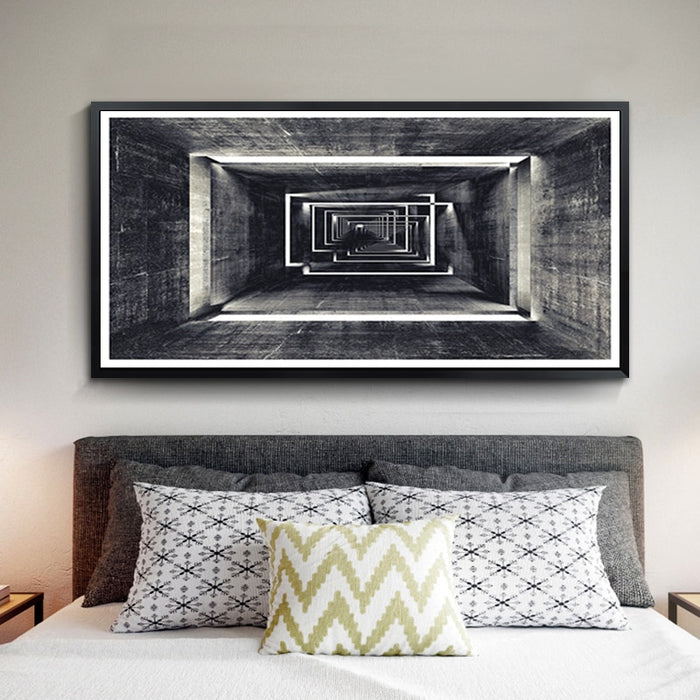 Retro Abstract Geometric - Canvas Wall Art Painting