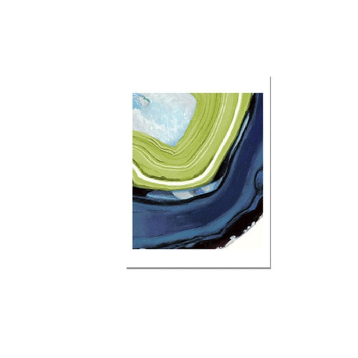 Abstract Blue Green Marble - Canvas Wall Art Painting