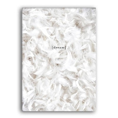 White Leather Poster and Print - Canvas Wall Art Painting