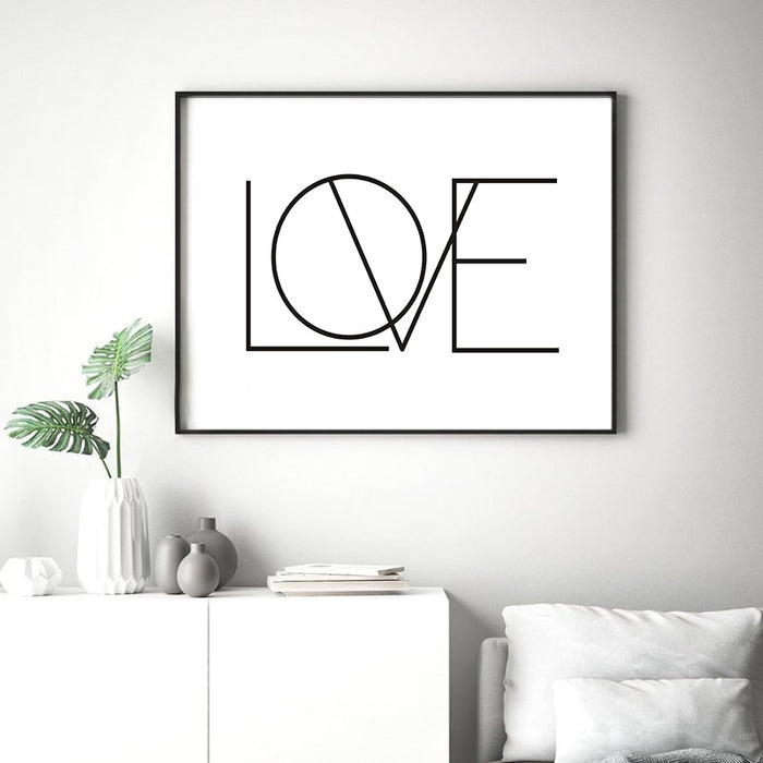 Love Canvas Painting Black And White Nursery - Canvas Wall Art Painting