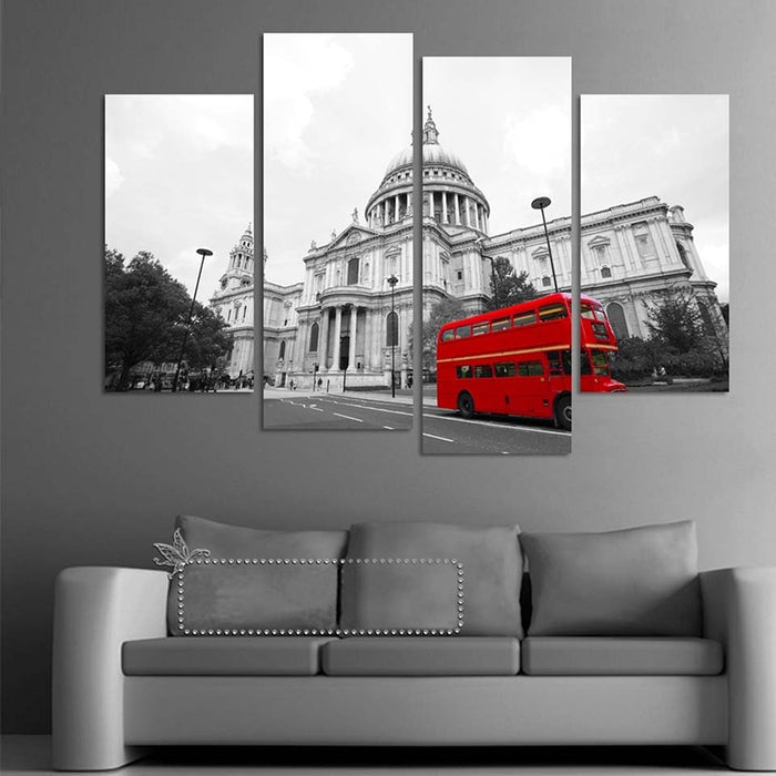 London Red Bus - Canvas Wall Art Painting