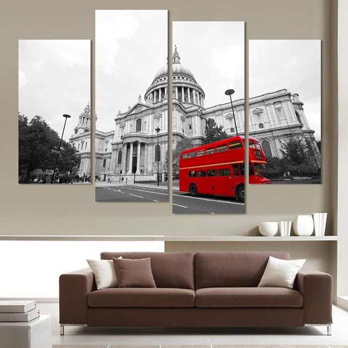 London Red Bus - Canvas Wall Art Painting