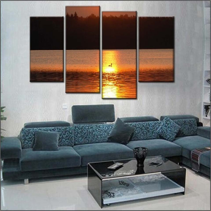 Sunset Reflects - Canvas Wall Art Painting