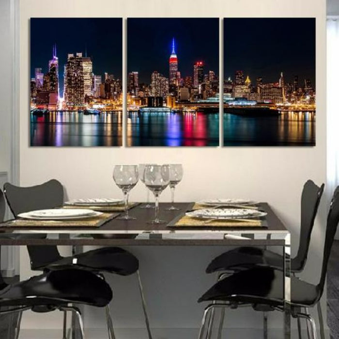 New York City Nightscape - Canvas Wall Art Painting