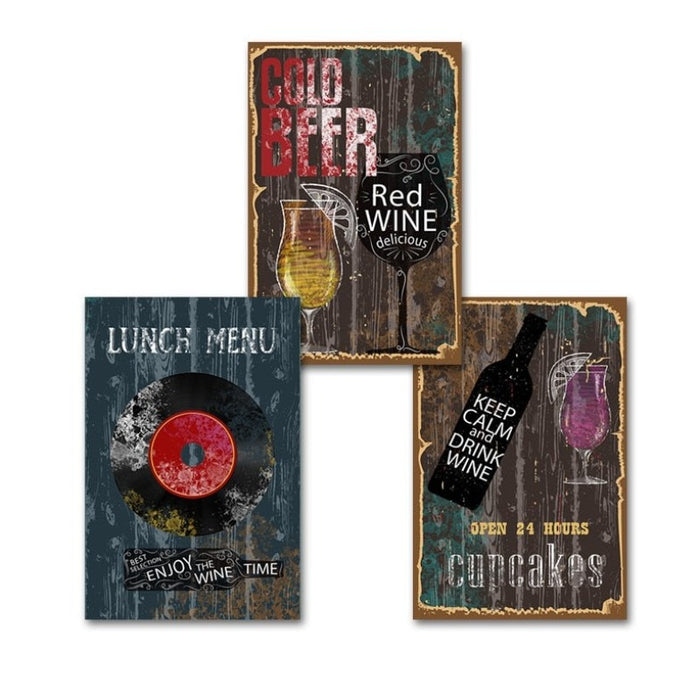 Wine Posters - Canvas Wall Art Painting