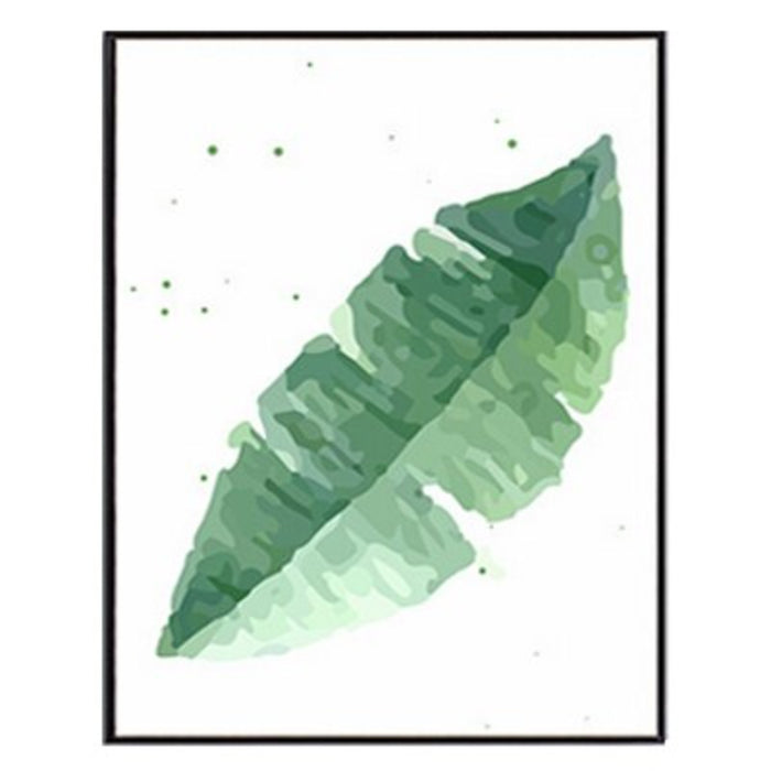 Tropical Green Leaves Plants - Canvas Wall Art Painting
