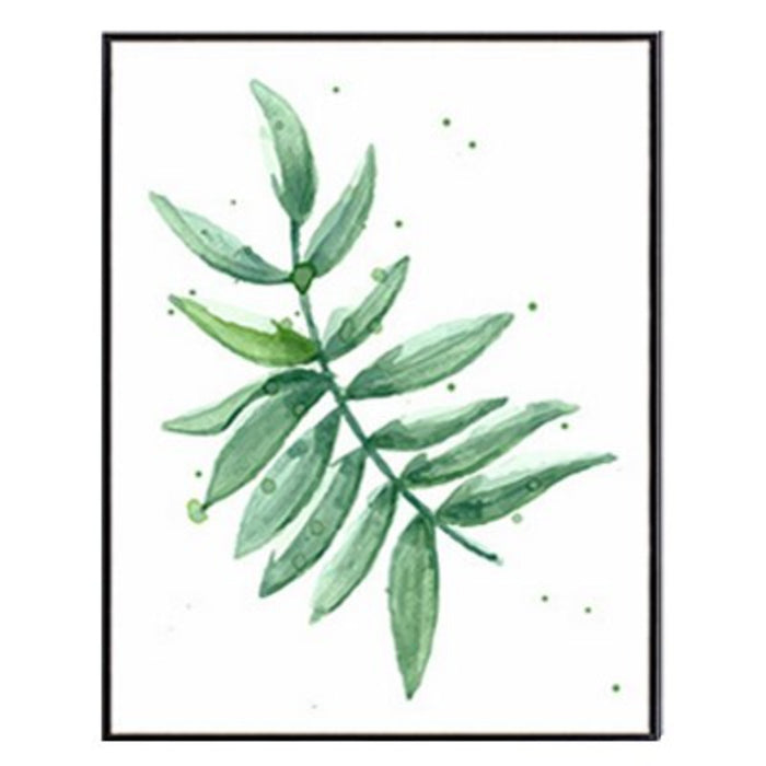 Tropical Green Leaves Plants - Canvas Wall Art Painting