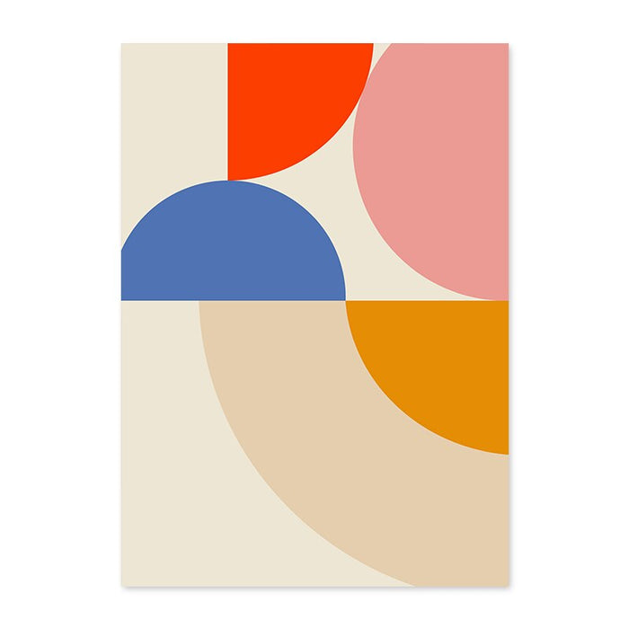 Modern Abstract Geometric Color Block - Canvas Wall Art Print