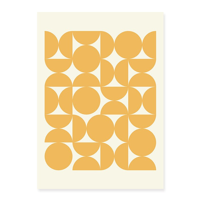 Trendy Abstract Yellow Graphic Designs  - Canvas Wall Art Print