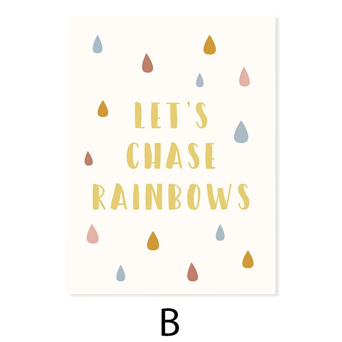 Let's Chase Rainbows Kids - Canvas Wall Art Print