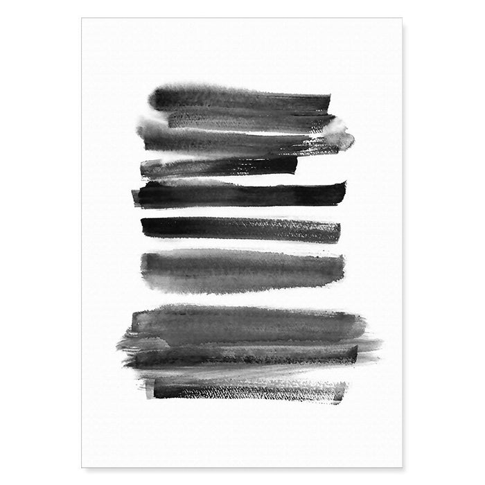 Abstract Ink Brush Strokes - Canvas Wall Art Print
