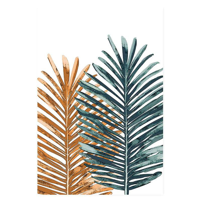 Modern Tropical Palm Tree Leaves - Canvas Wall Art Print