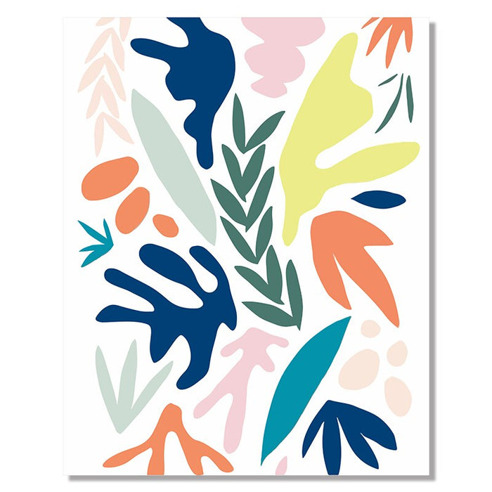 Colorful Abstract Tropical Plants - Canvas Wall Art Print