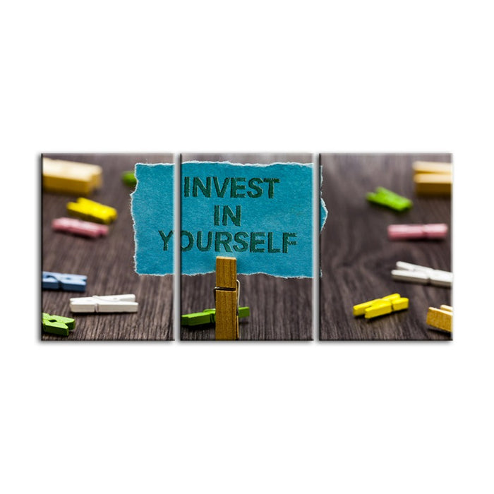 Invest In Yourself-Canvas Wall Art Painting 3 Pieces