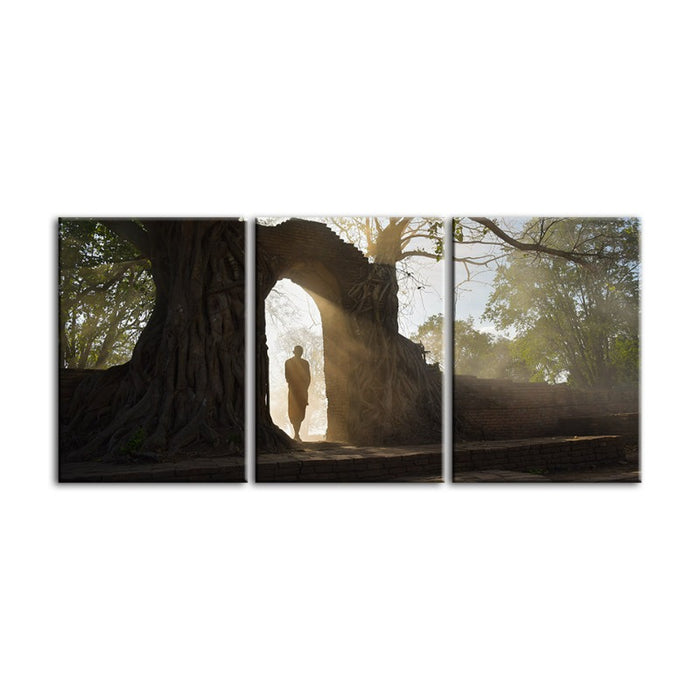 Lone Man Nature-Canvas Wall Art Painting 3 Pieces